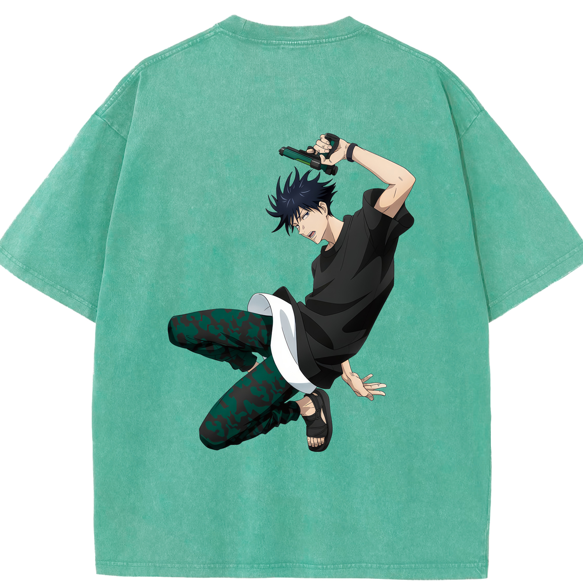 （画像用） 呪術廻戦 Jujutsu Kaisen 綿100% ヴィンテージ風 半袖Tシャツ（背面プリント）
